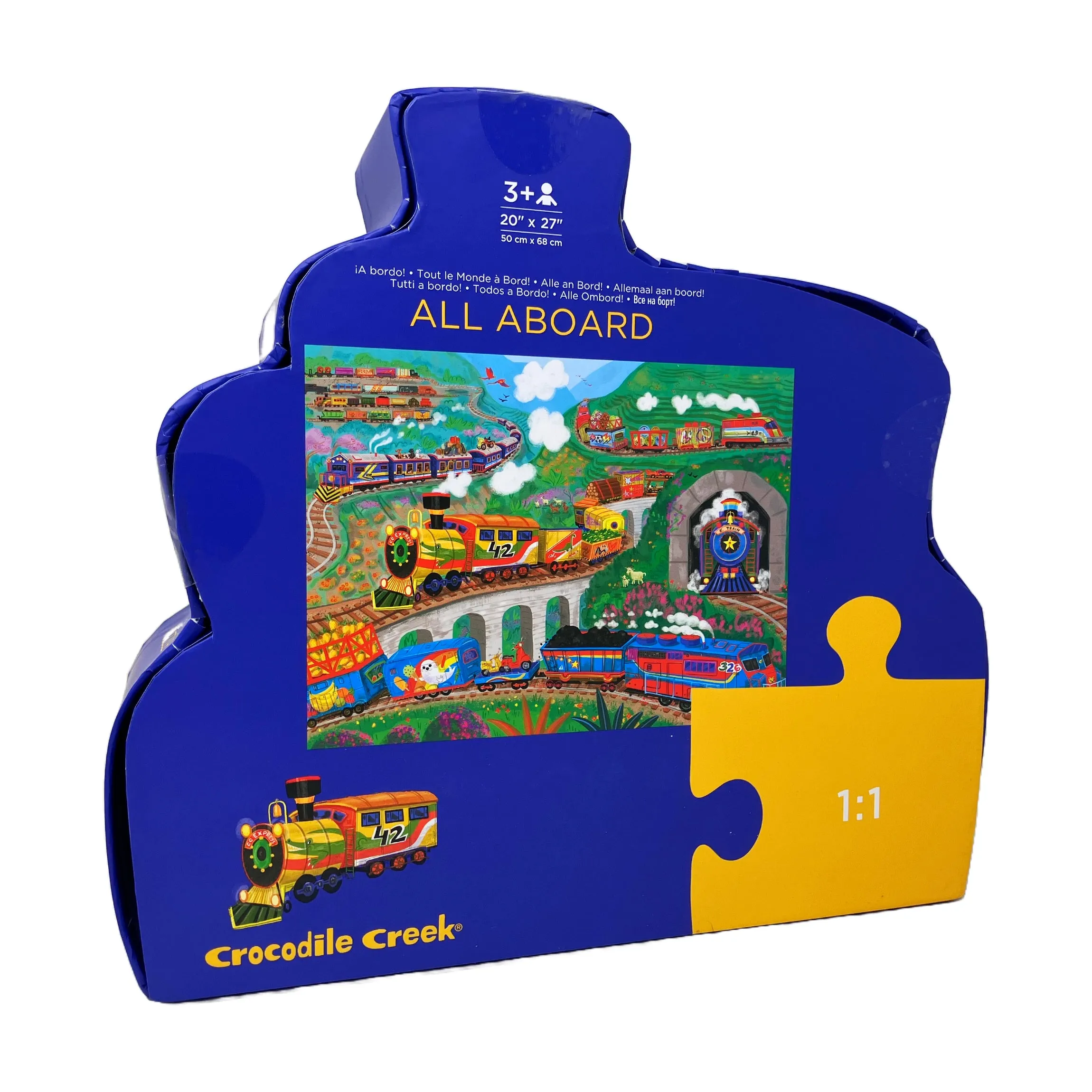 All Aboard! Vibrant Train Floor Puzzle - 36 pc