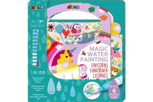 Avenir 3 In 1 Play Book Magic Water Painting Unicorns