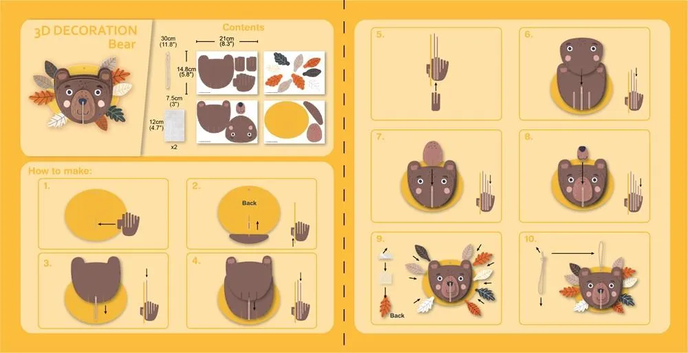 Avenir 3D Decoration Wall Puzzle Bear