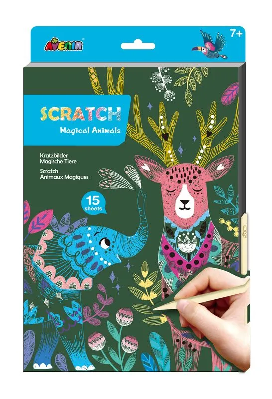 Avenir - A4 Scratch Book - Magical Animals