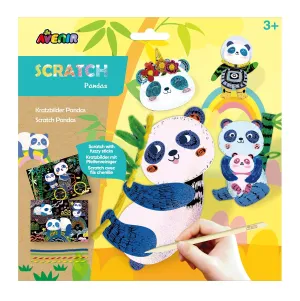 Avenir Scratch Art Fuzzy Pandas