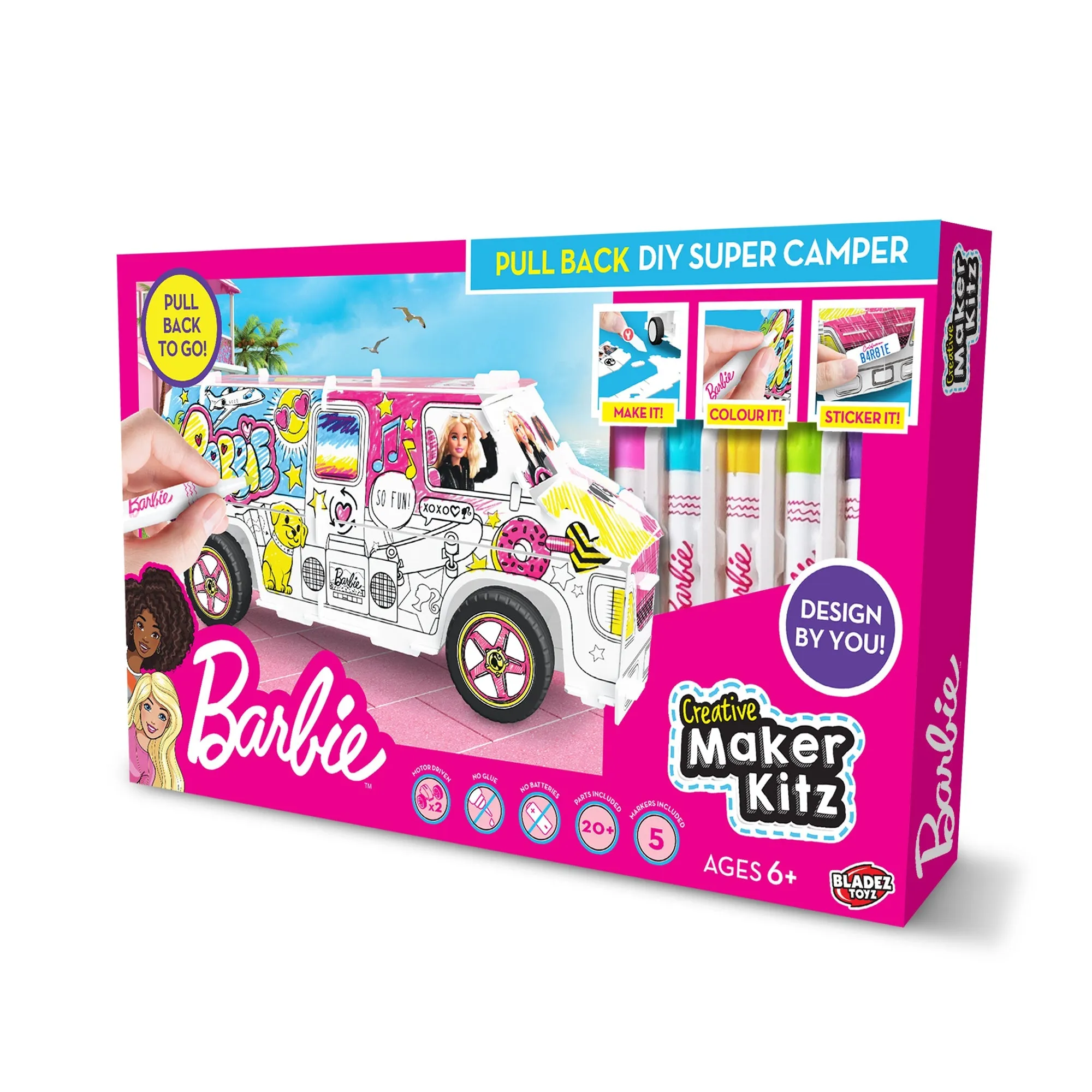 Barbie Creative Maker Kitz Pull Back Diy Super Camper