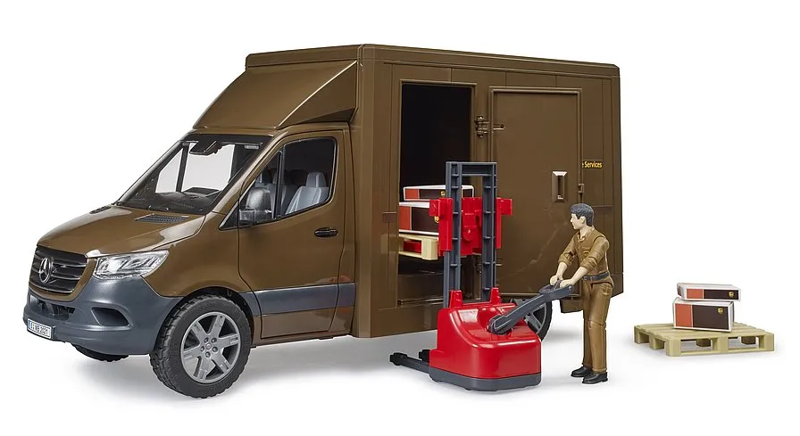 Bruder 02678 MB Sprinter UPS with driver and accessories Wise - Kids Toys