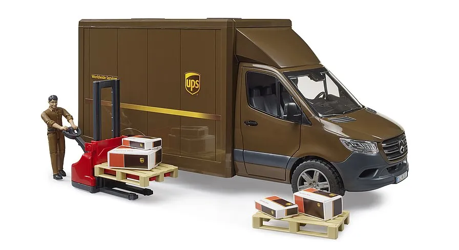 Bruder 02678 MB Sprinter UPS with driver and accessories Wise - Kids Toys