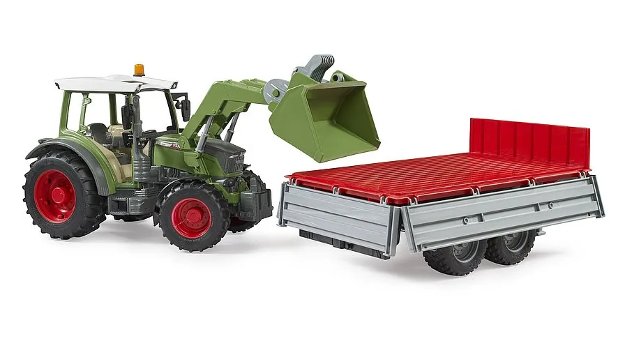 Bruder 2182 Fendt Vario 211 with frontloader and tipping trailer Wise - Kids Toys