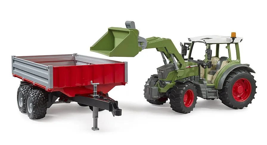 Bruder 2182 Fendt Vario 211 with frontloader and tipping trailer Wise - Kids Toys