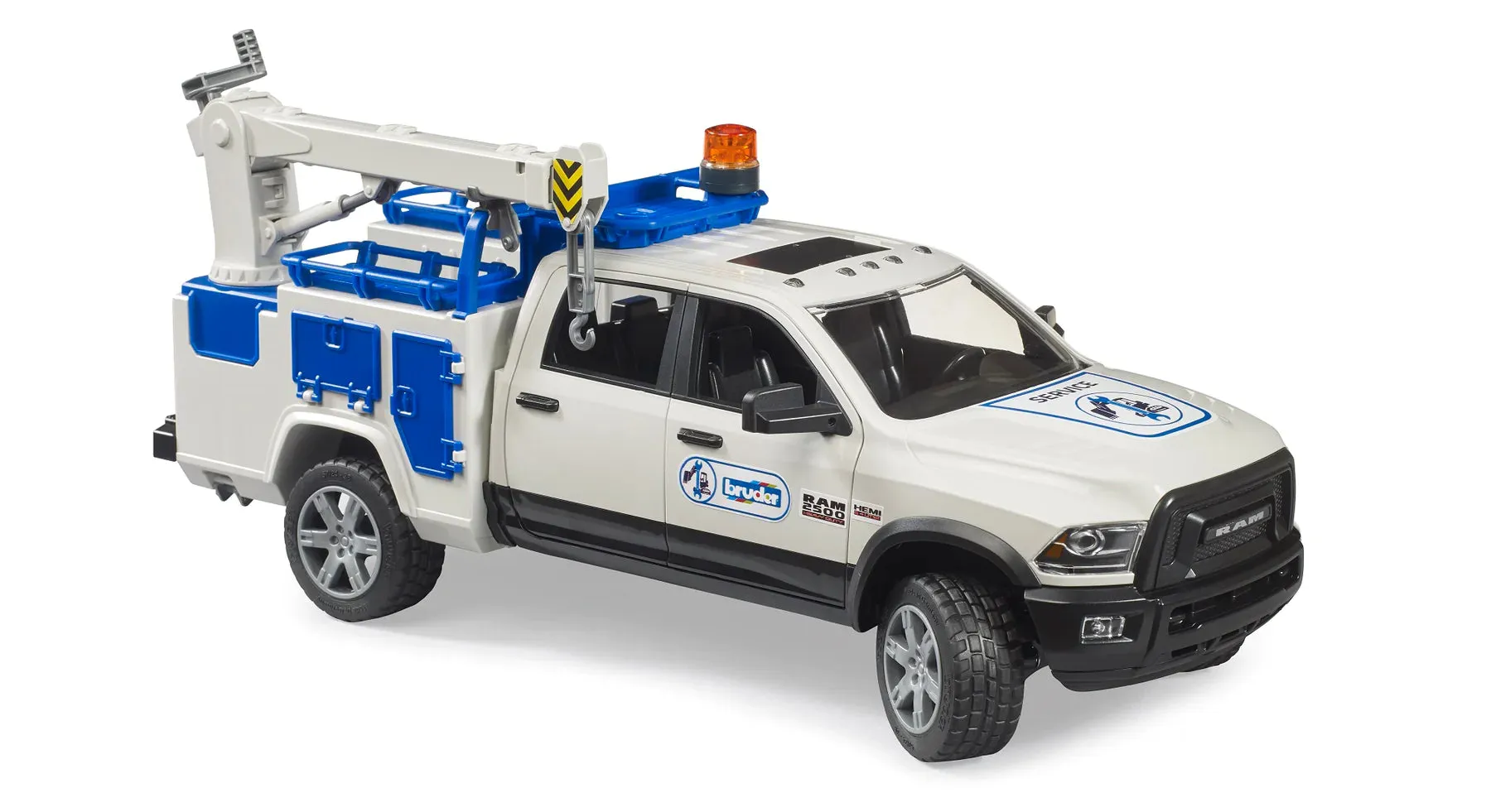 Bruder 2509 Service truck with rotating beacon light RAM 2500 Wise - Kids Toys