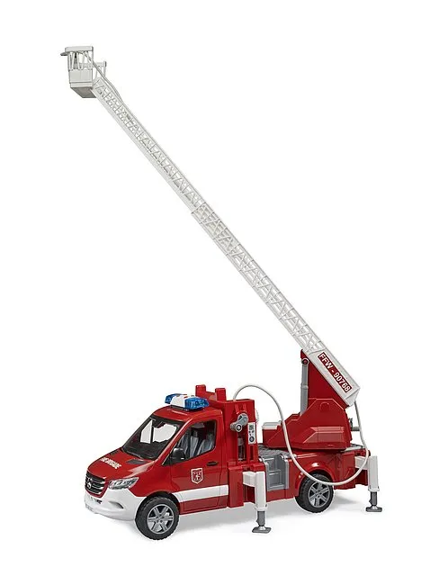 Bruder 2673 MB Sprinter fire service with turntable ladder, pump and light & sound module Wise - Kids Toys