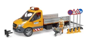 Bruder 2677 MB Sprinter Municipal with driver, L S Module and accessories Wise - Kids Toys