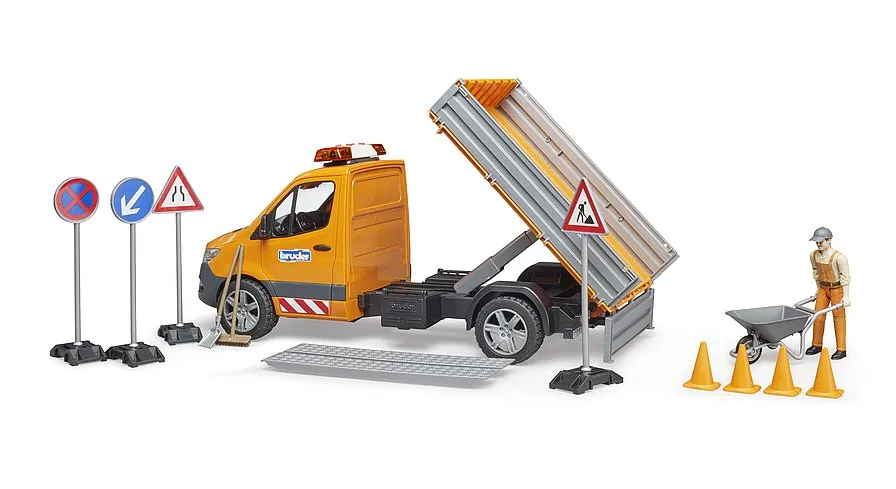 Bruder 2677 MB Sprinter Municipal with driver, L S Module and accessories Wise - Kids Toys