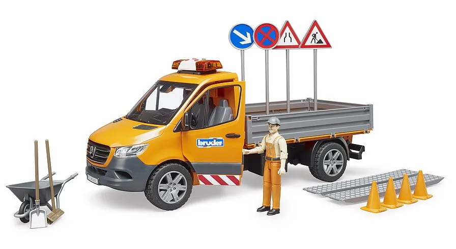 Bruder 2677 MB Sprinter Municipal with driver, L S Module and accessories Wise - Kids Toys