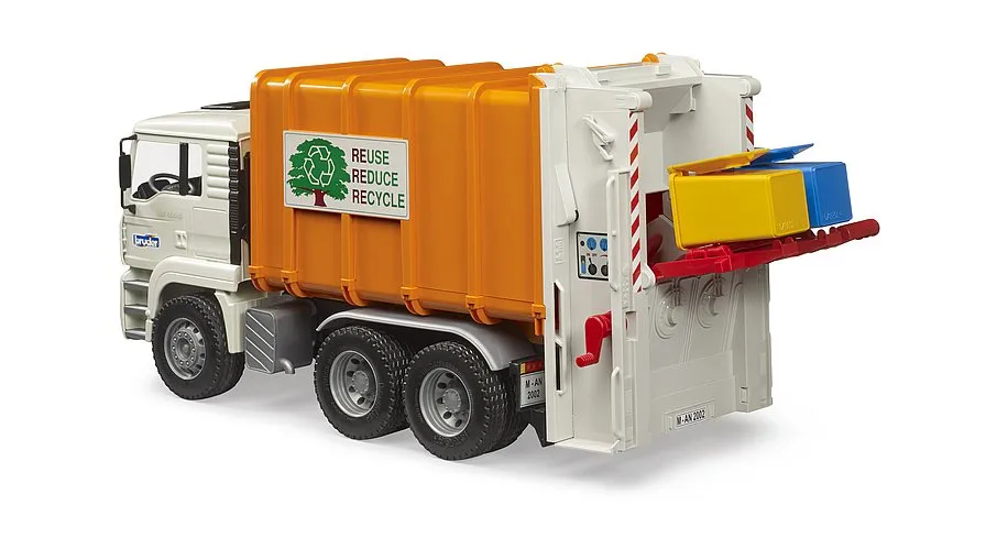Bruder 2772 MAN TGA Rear loading garbage truck Wise - Kids Toys