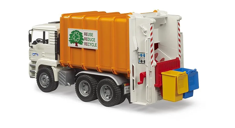 Bruder 2772 MAN TGA Rear loading garbage truck Wise - Kids Toys