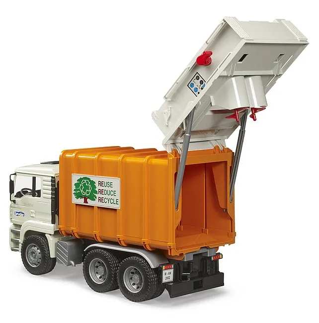 Bruder 2772 MAN TGA Rear loading garbage truck Wise - Kids Toys
