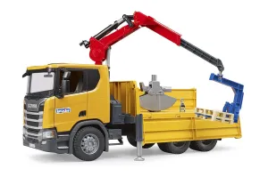 Bruder 3551 Scania Super 560R Construction truck with crane and 2 pallets Wise - Kids Toys