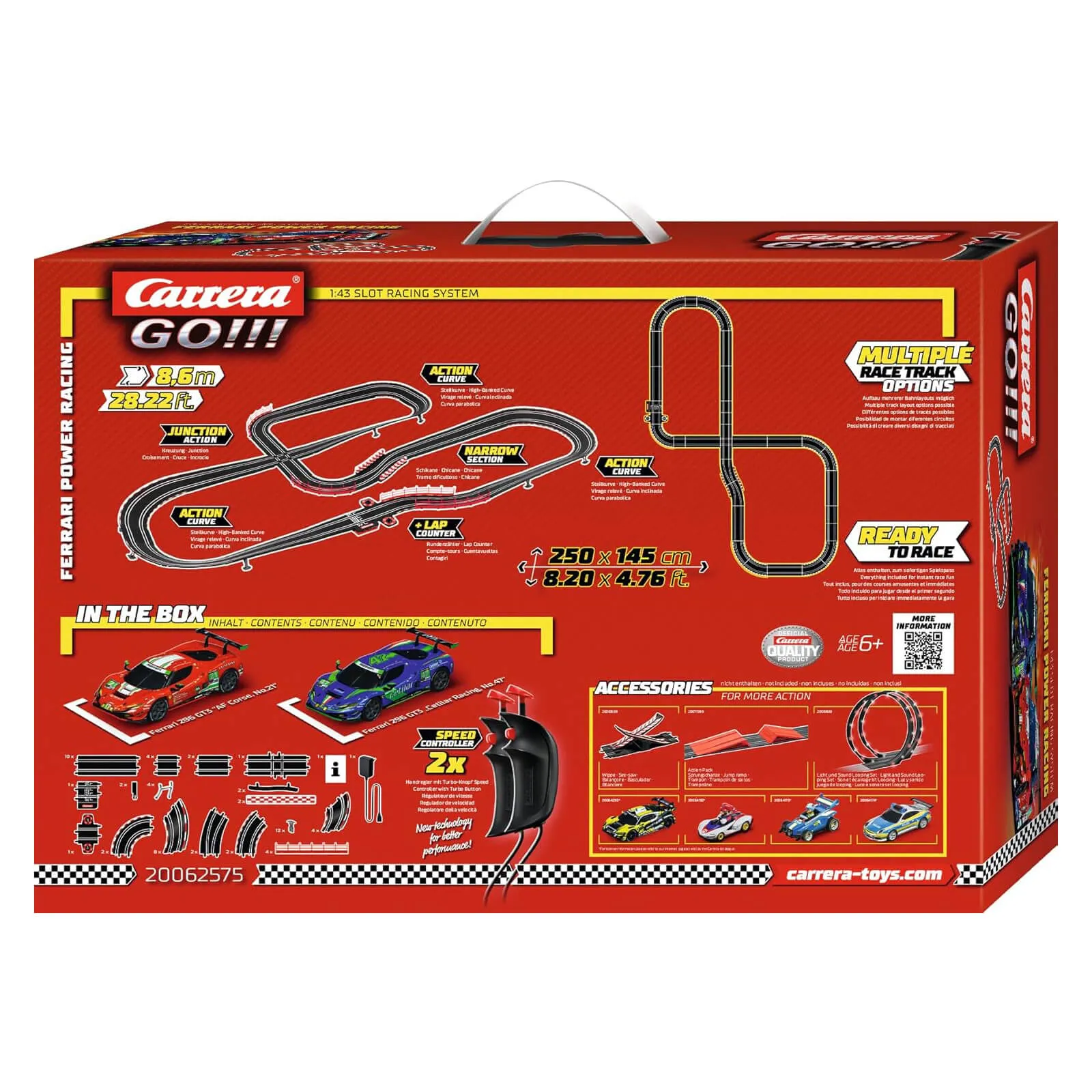 Carrera GO!!! Ferrari Power Racing Slot Car Set