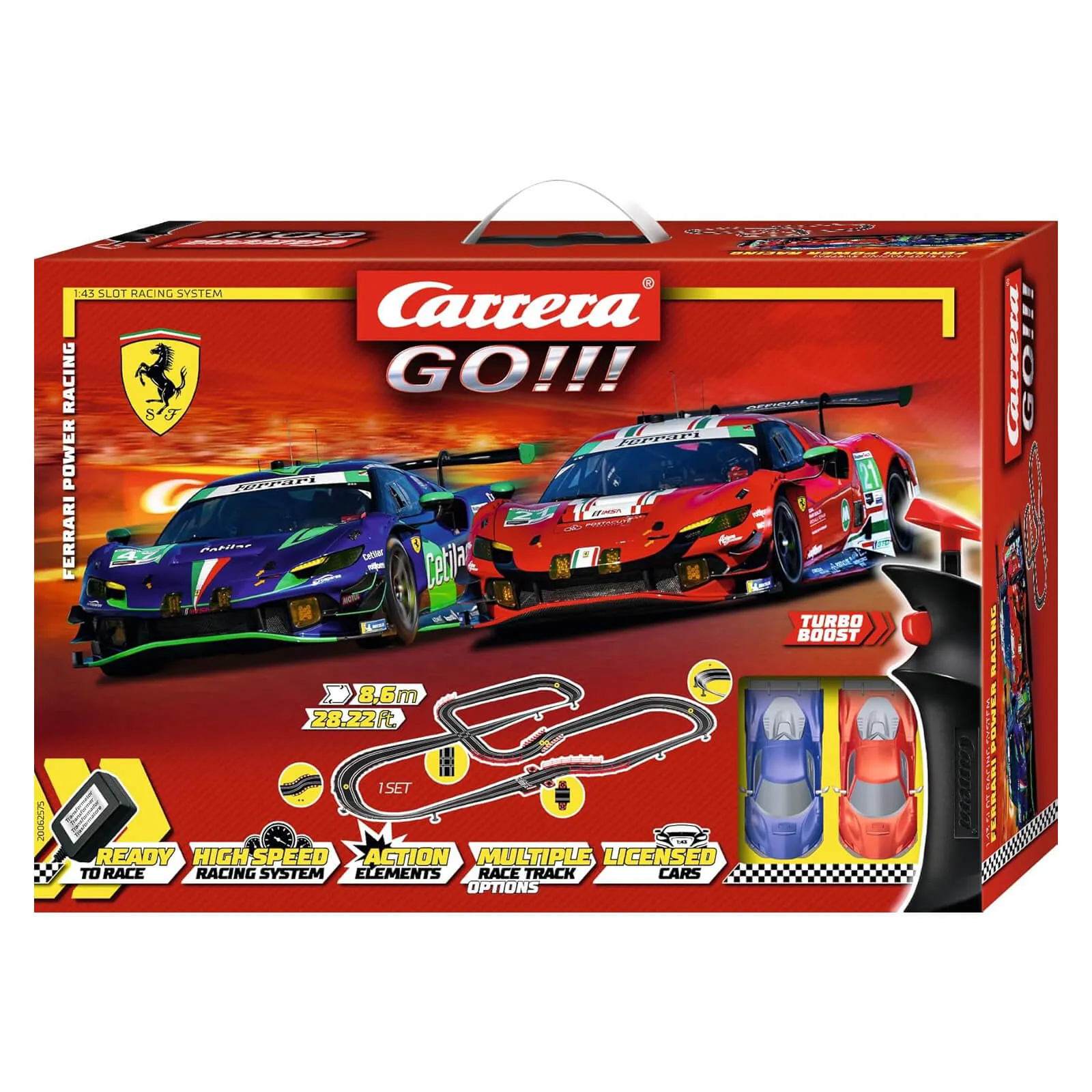 Carrera GO!!! Ferrari Power Racing Slot Car Set