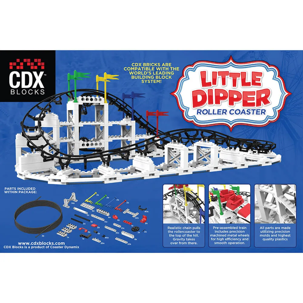 CDX Blocks The Little Dipper Roller Coaster 332 Piece Building Kit