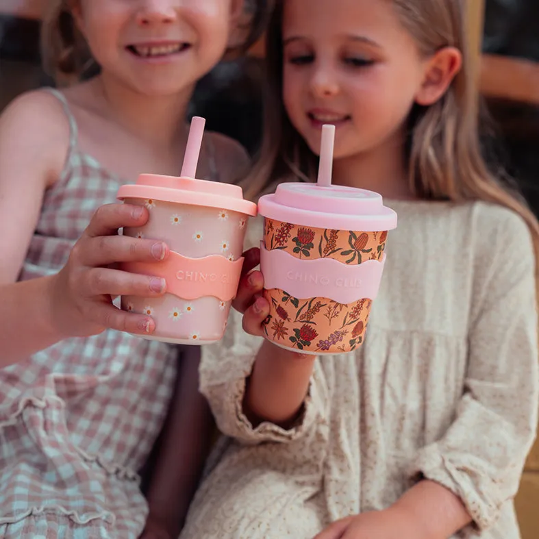 Chino Club | Baby Chino Cup 4oz   Straw | Pink Daisy