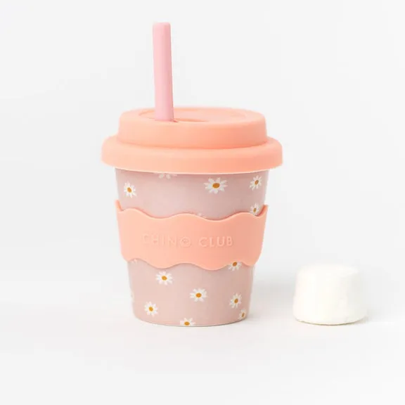 Chino Club | Baby Chino Cup 4oz   Straw | Pink Daisy