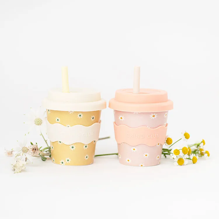 Chino Club | Baby Chino Cup 4oz   Straw | Yellow Daisy