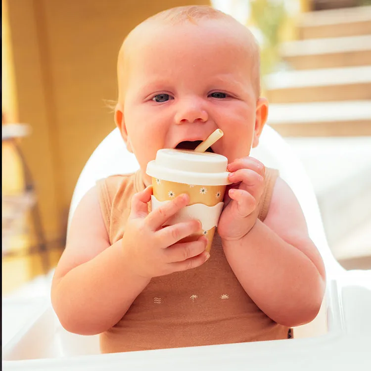 Chino Club | Baby Chino Cup 4oz   Straw | Yellow Daisy