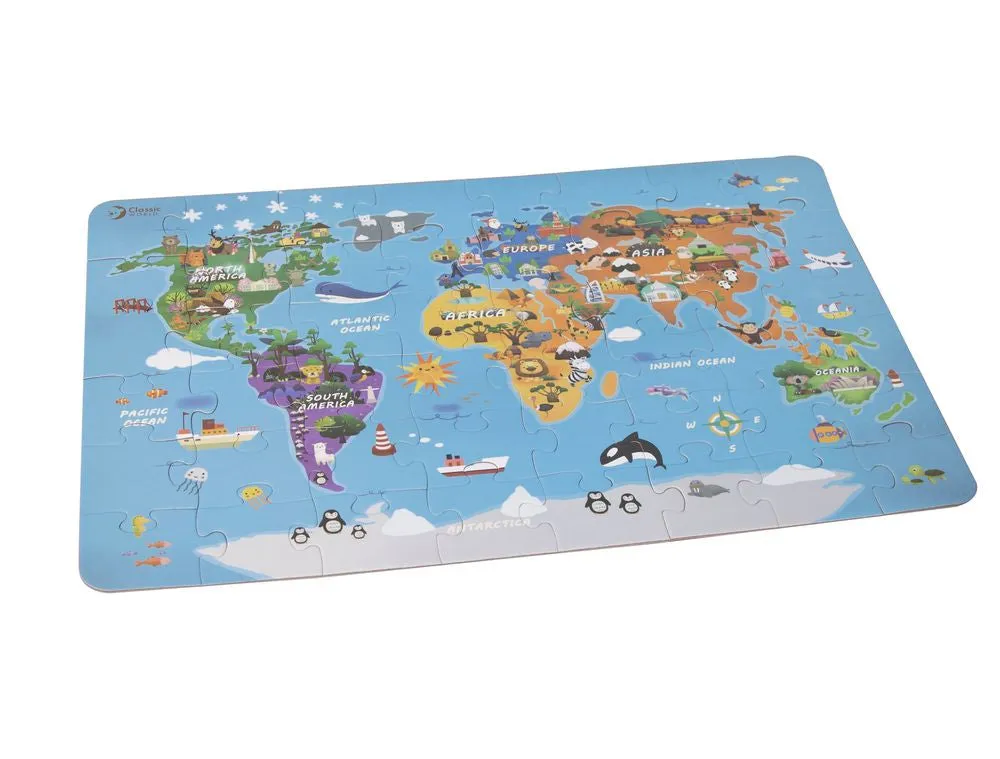 Classic World 48 Piece World Map Jigsaw Puzzle