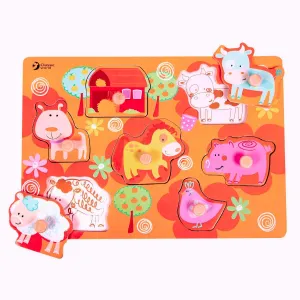 Classic World Farm Puzzle With Knobs