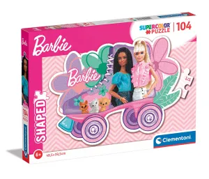 Clementoni - Barbie Supercolor Shaped 104-Piece Jigsaw Puzzle for Kids