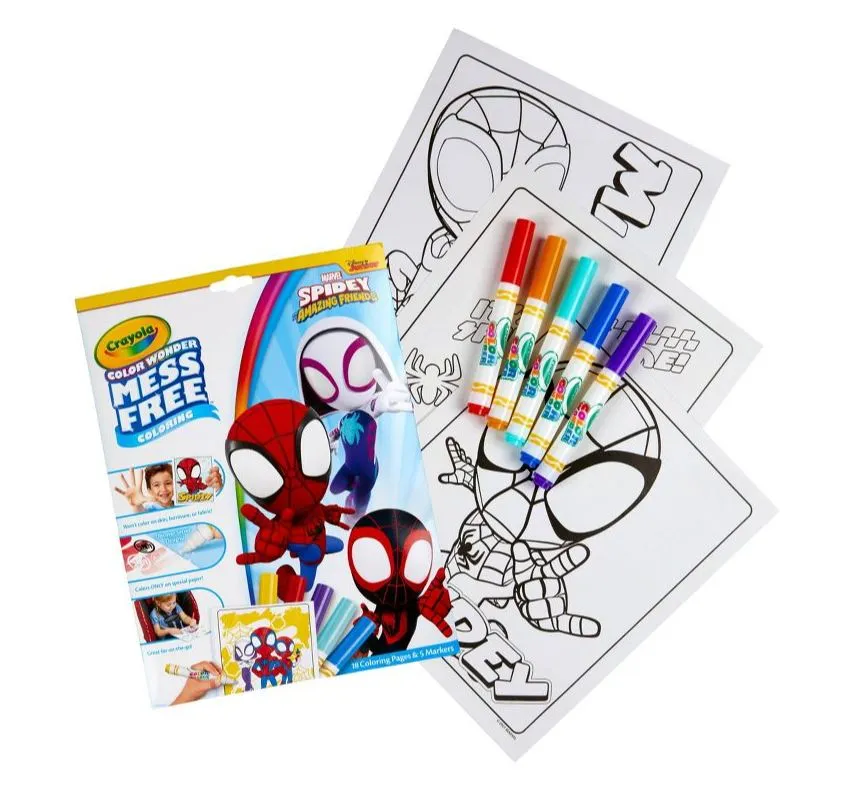 Crayola Colour Wonder Mess Free Colouring Marvel Spidey And His Amazing Friends