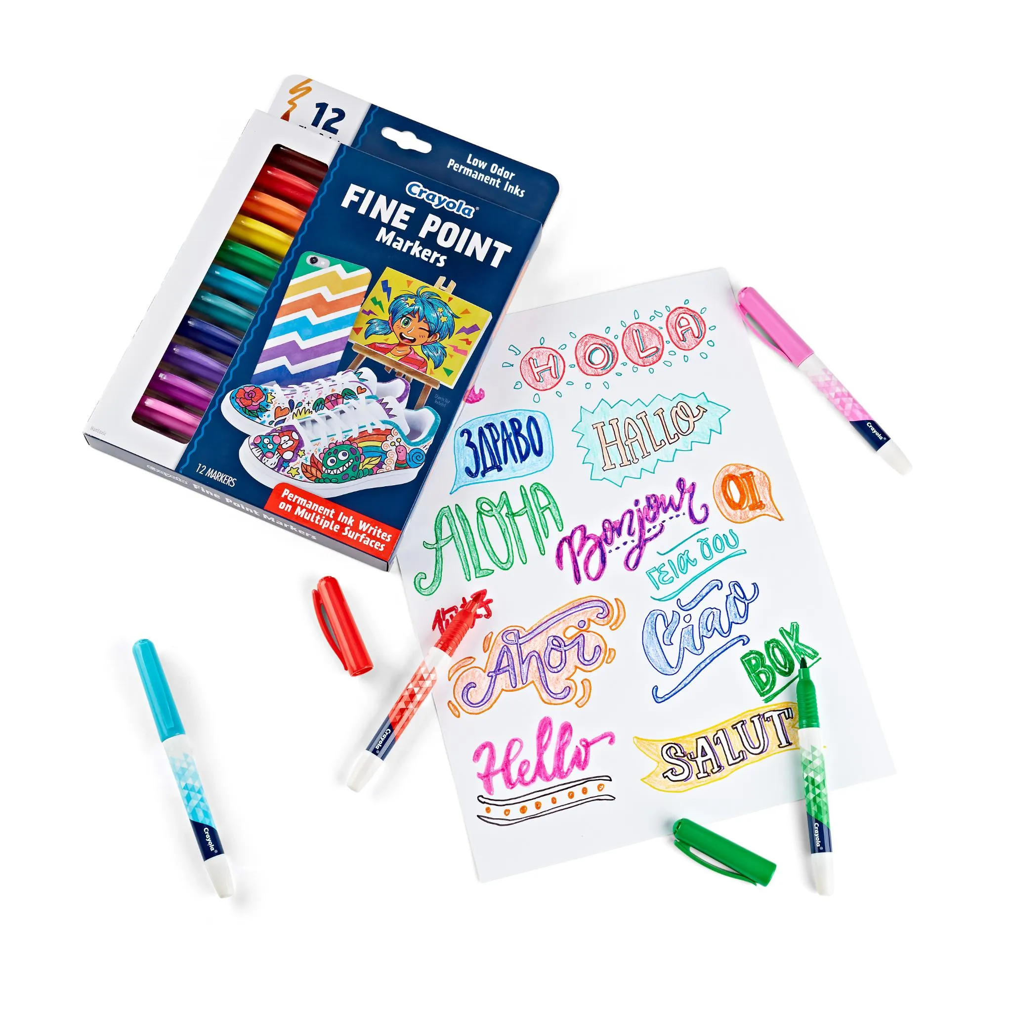 Crayola Doodle & Draw Fine Point Markers 12 Pack