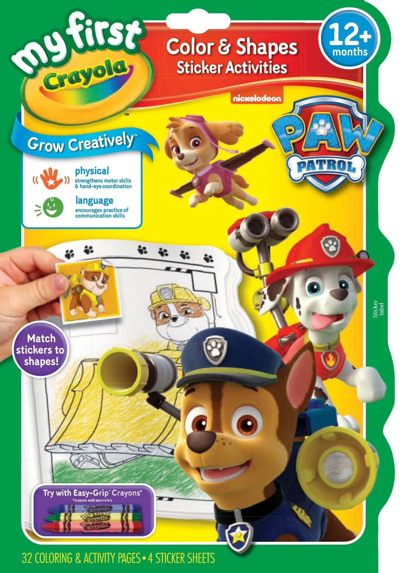 Crayola PAW Patrol My First Colour & Shapes Sticker Activity Book