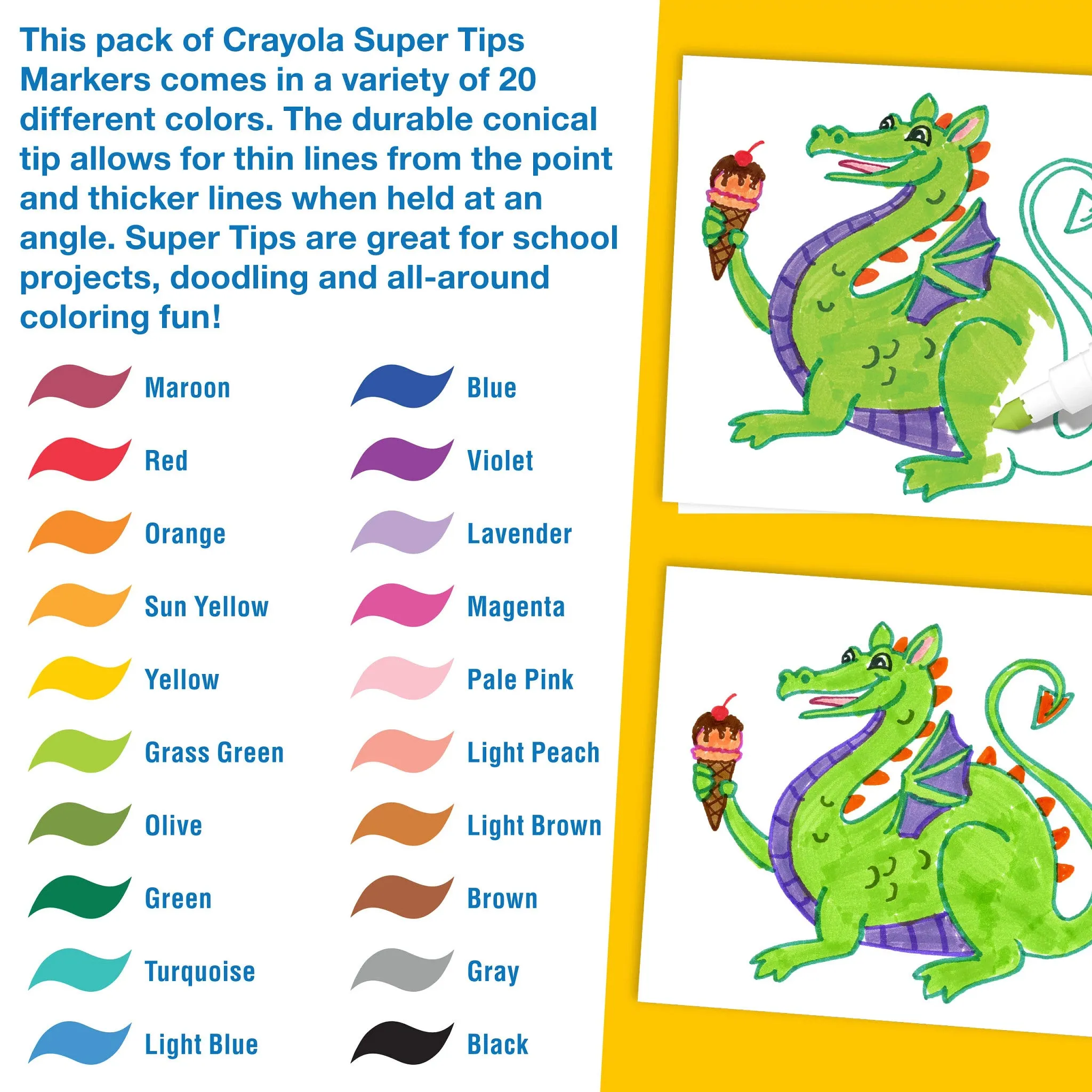 Crayola Super Tip Markers 20 Pack