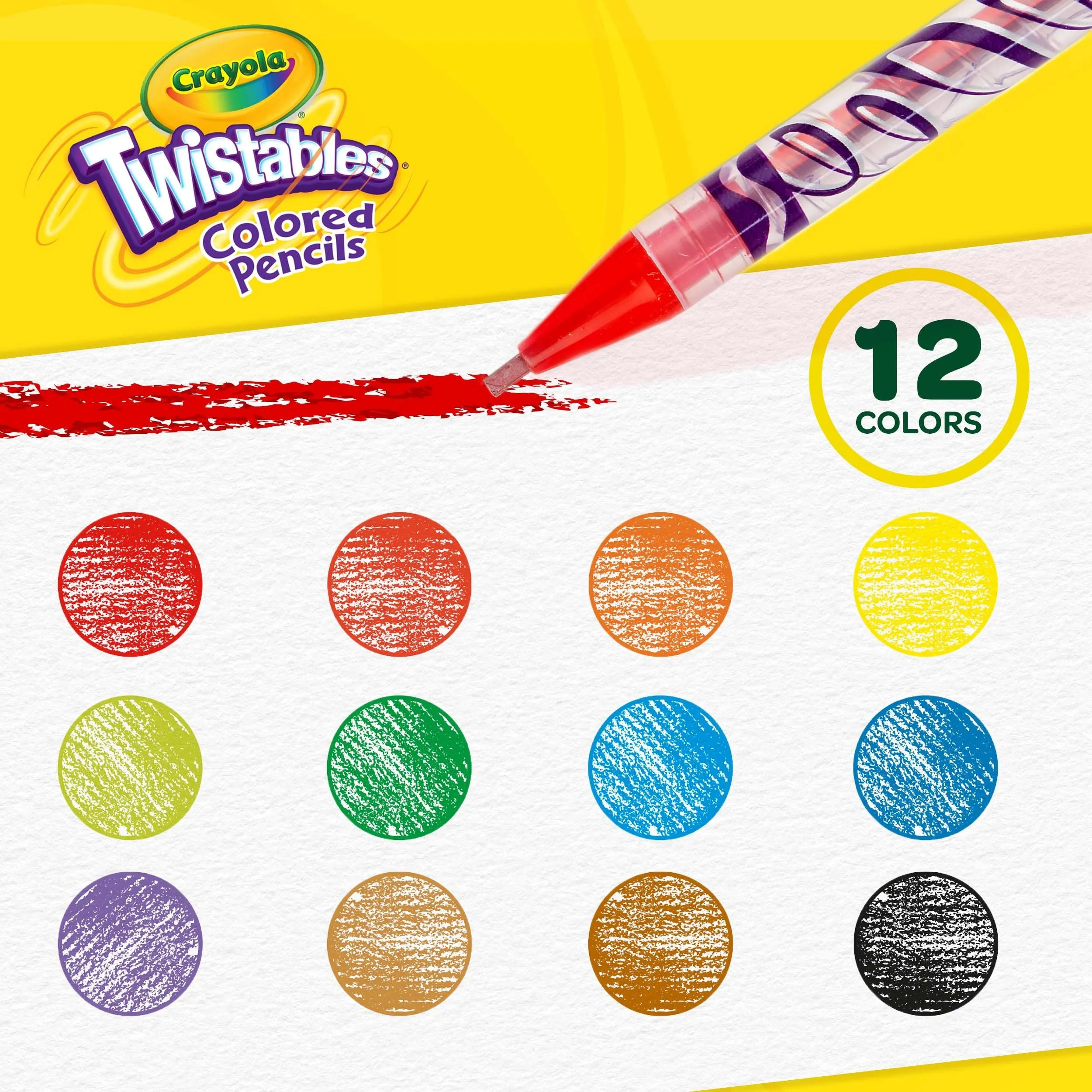 Crayola Twistables Coloured Pencils 12 Pack