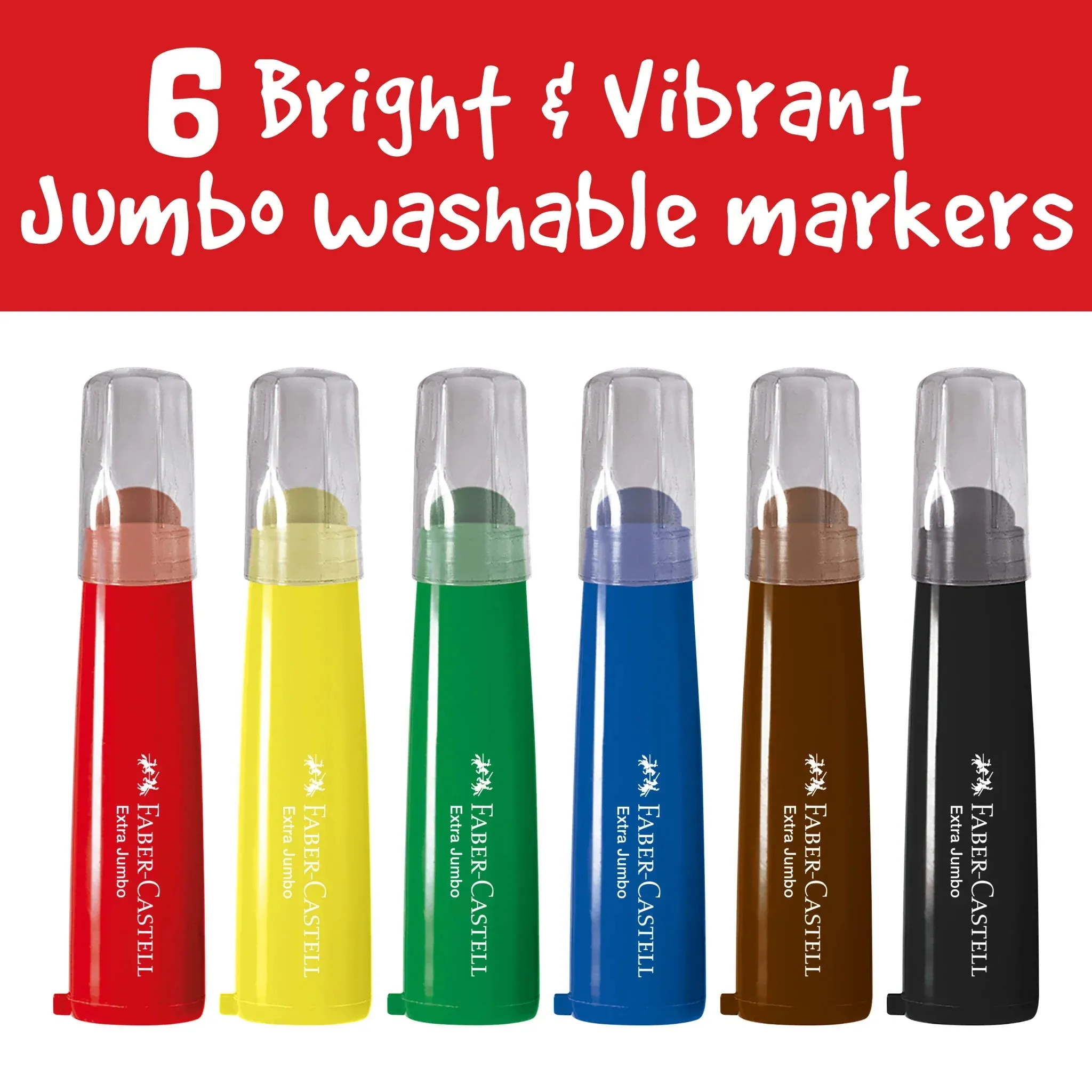Creativity For Kids 354503 Little Creatives 6Ct Jumbo Ultra Washable Markers Wise - Kids Toys