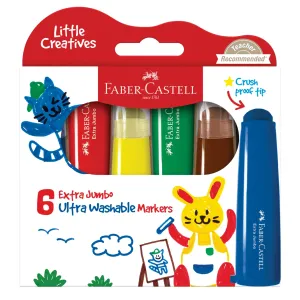 Creativity For Kids 354503 Little Creatives 6Ct Jumbo Ultra Washable Markers Wise - Kids Toys