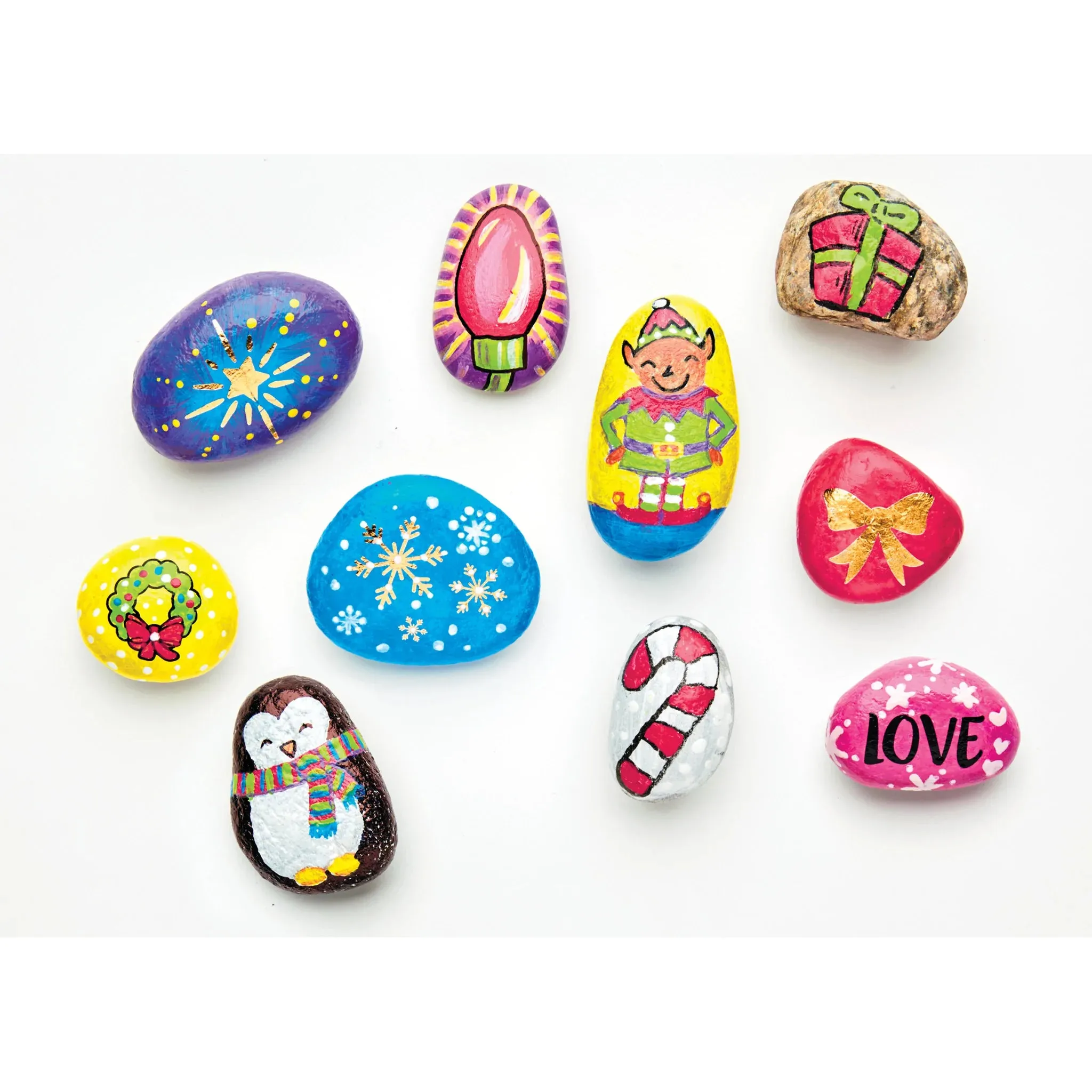 Creativity for Kids 6193 Holiday Hide and Seek Rock Painting Kit Wise - Kids Toys