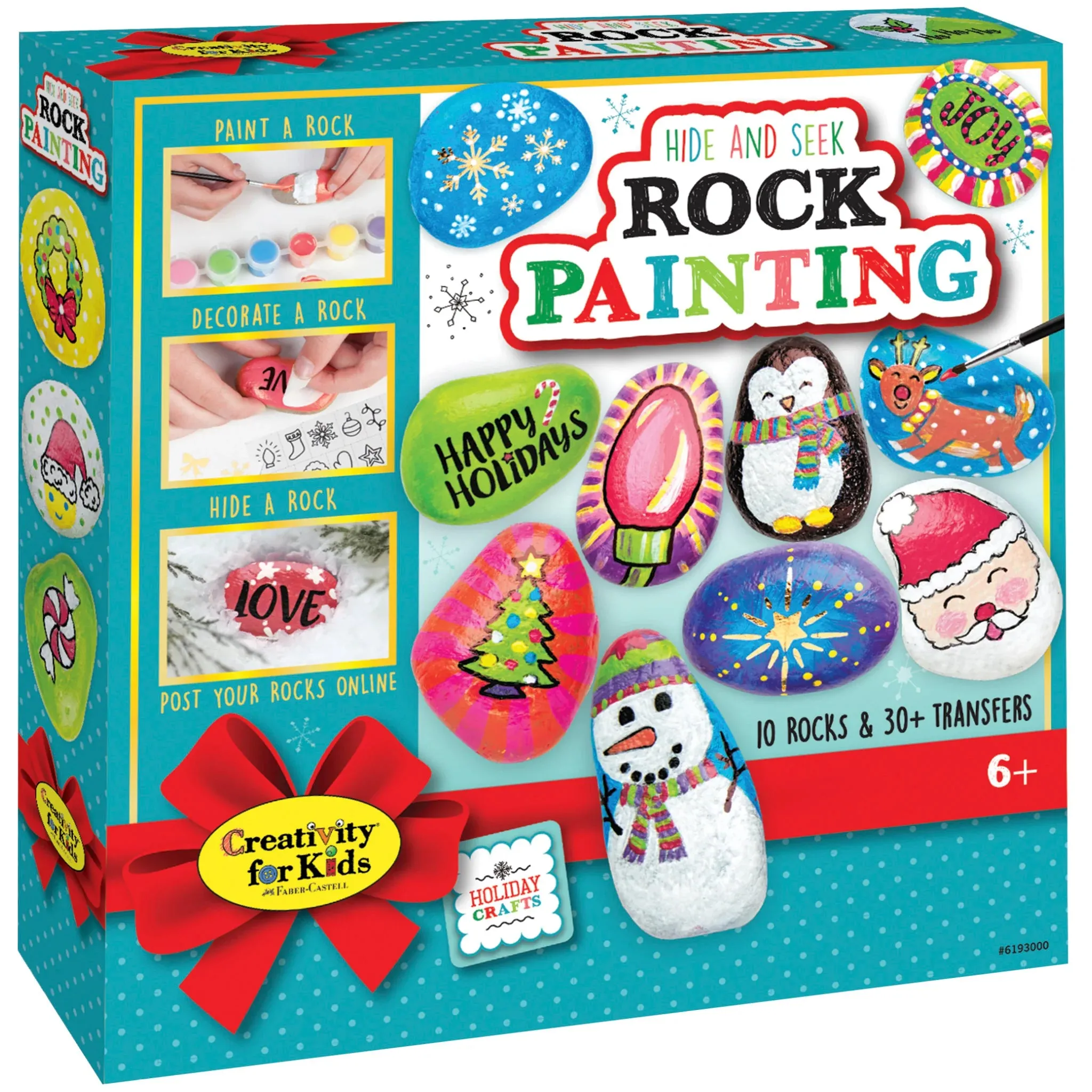 Creativity for Kids 6193 Holiday Hide and Seek Rock Painting Kit Wise - Kids Toys