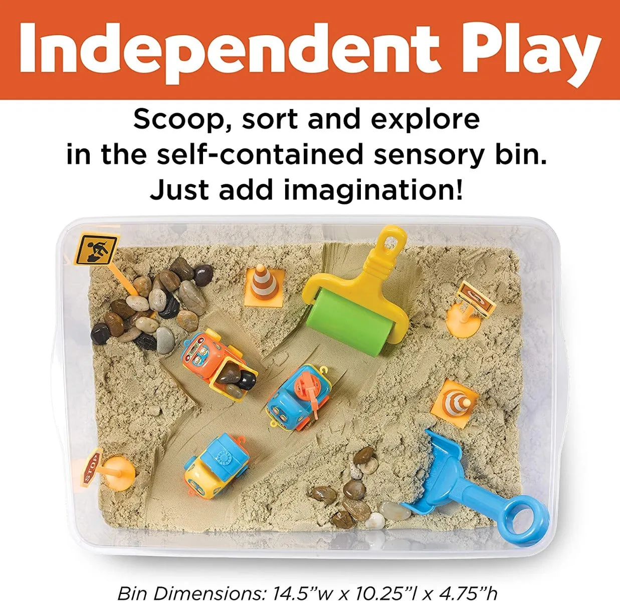 Creativity for Kids 6279 Sensory Bin Contruction Zone Wise - Kids Toys