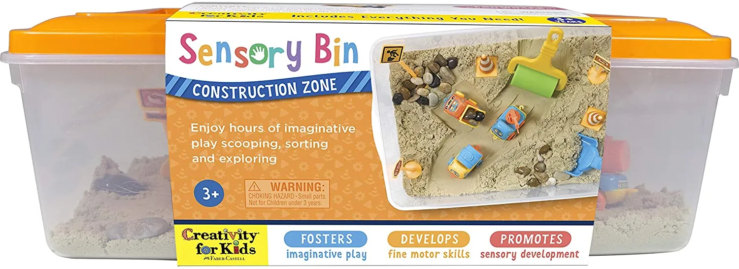Creativity for Kids 6279 Sensory Bin Contruction Zone Wise - Kids Toys
