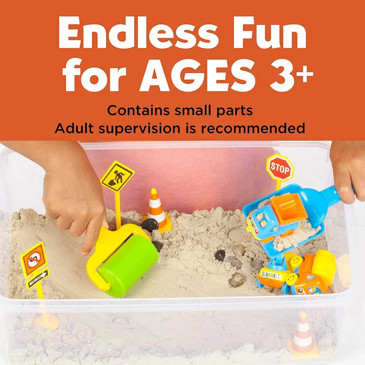 Creativity for Kids 6279 Sensory Bin Contruction Zone Wise - Kids Toys