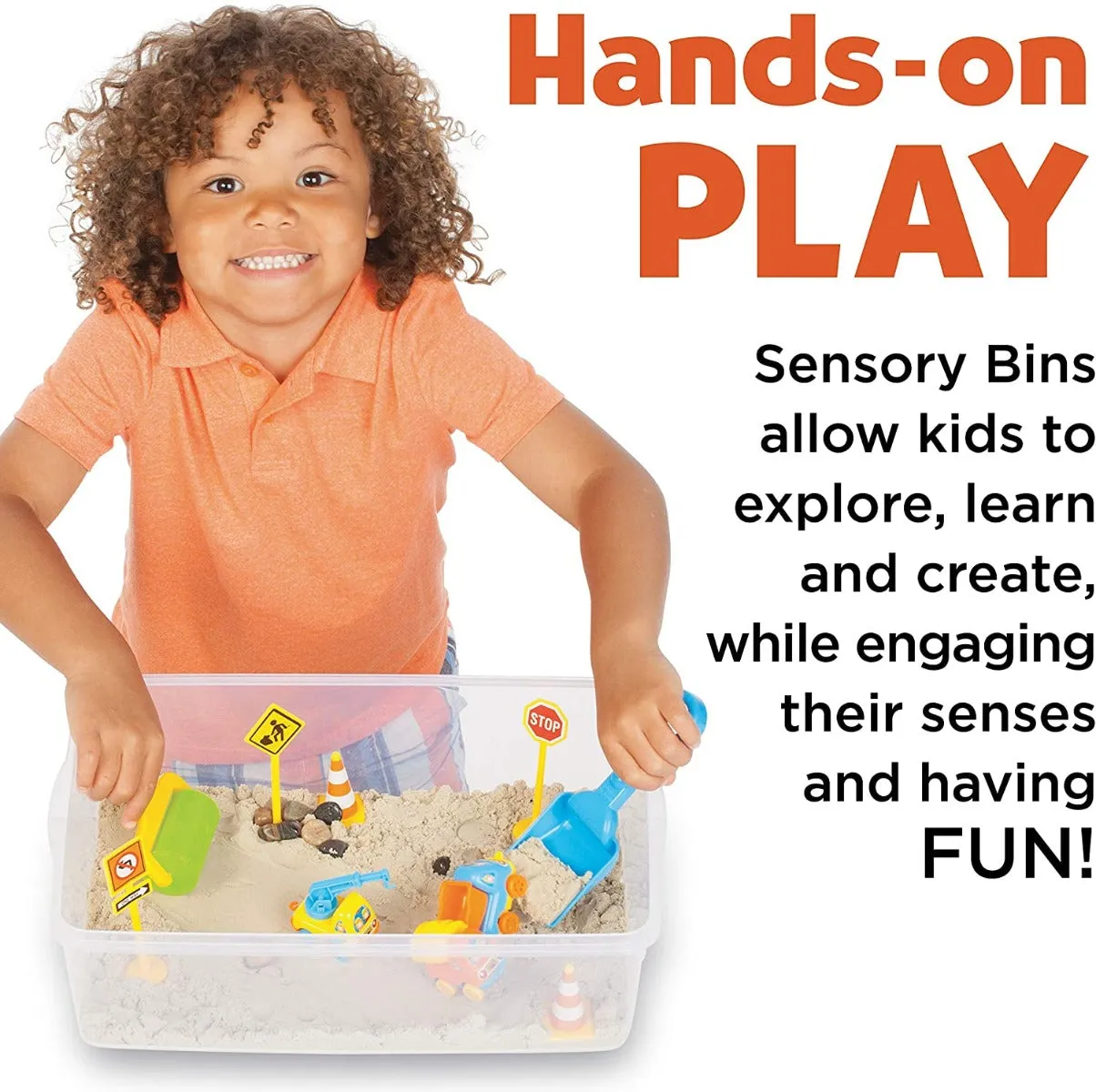 Creativity for Kids 6279 Sensory Bin Contruction Zone Wise - Kids Toys