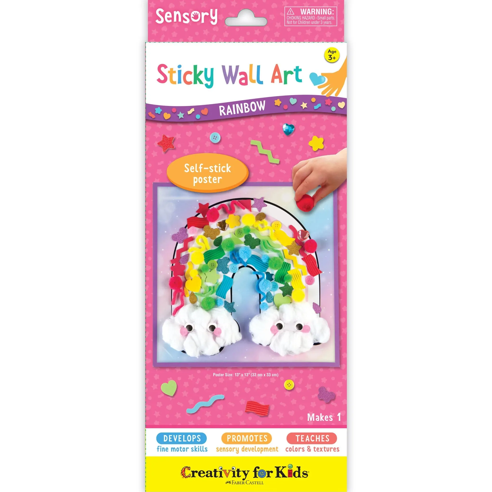 Creativity for Kids 6353 Sensory Sticky Wall Art - Rainbow Wise - Kids Toys