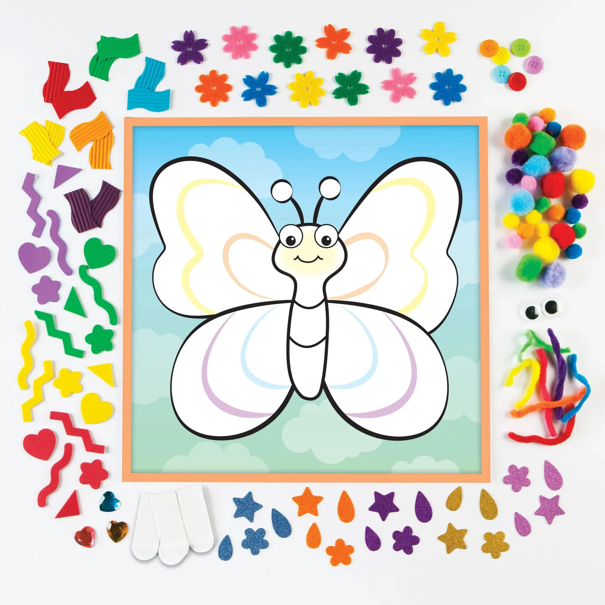 Creativity for Kids 6356 Sensory Sticky Wall Art - Butterfly Wise - Kids Toys
