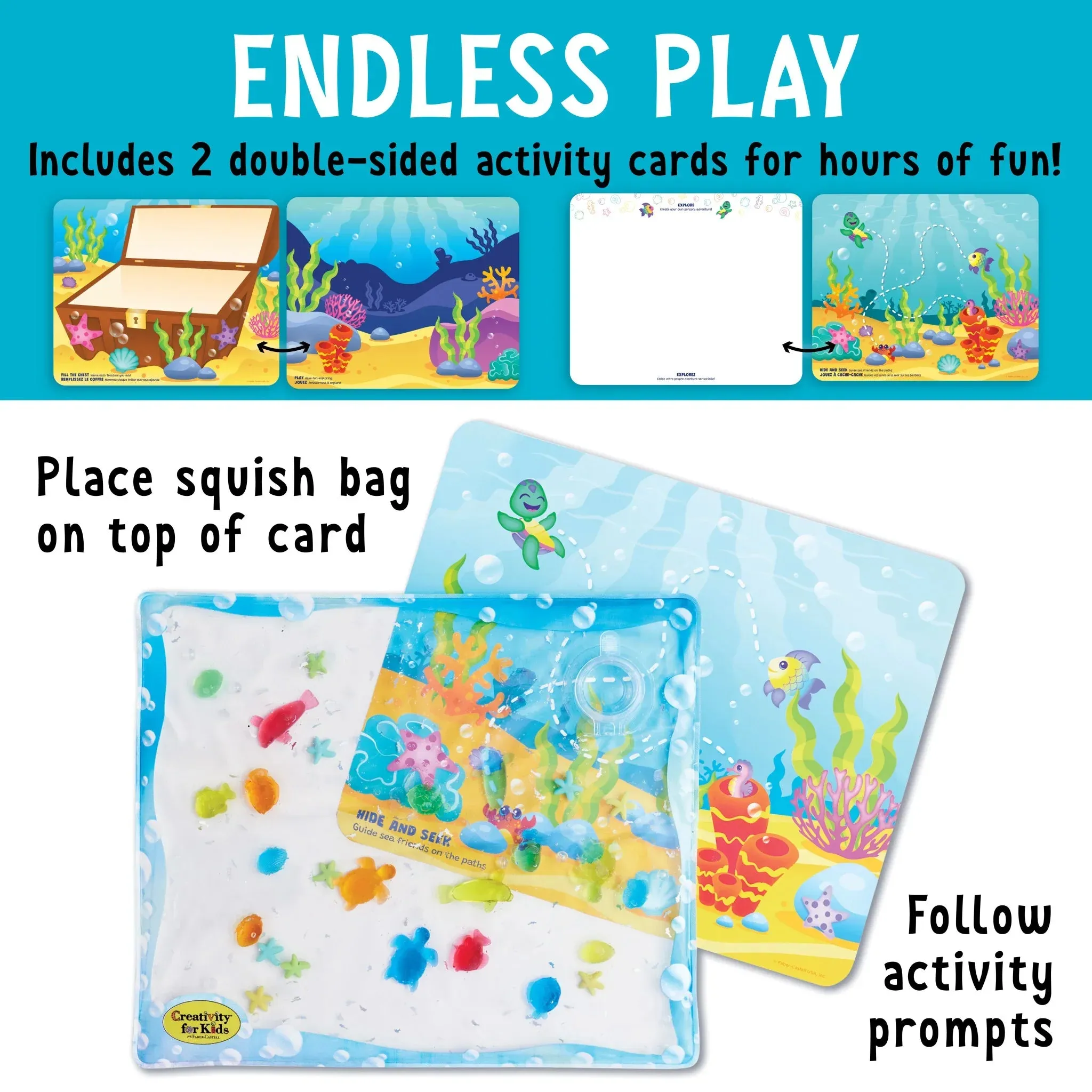 Creativity For Kids 6403 Sensory Squish Bag - Ocean Adventure Wise - Kids Toys