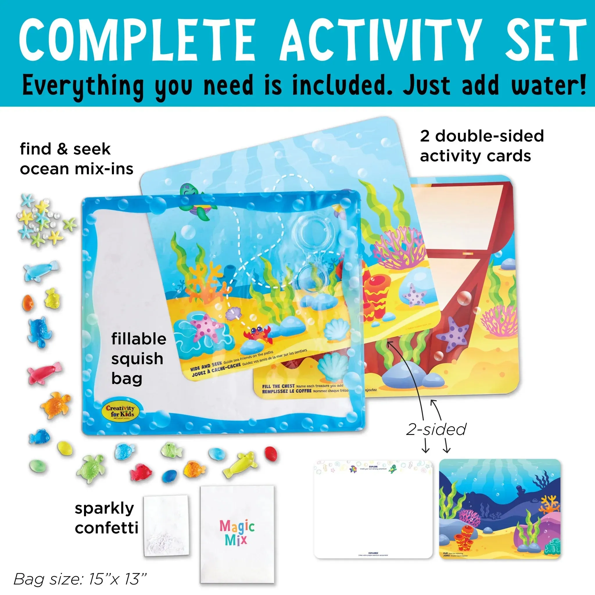 Creativity For Kids 6403 Sensory Squish Bag - Ocean Adventure Wise - Kids Toys
