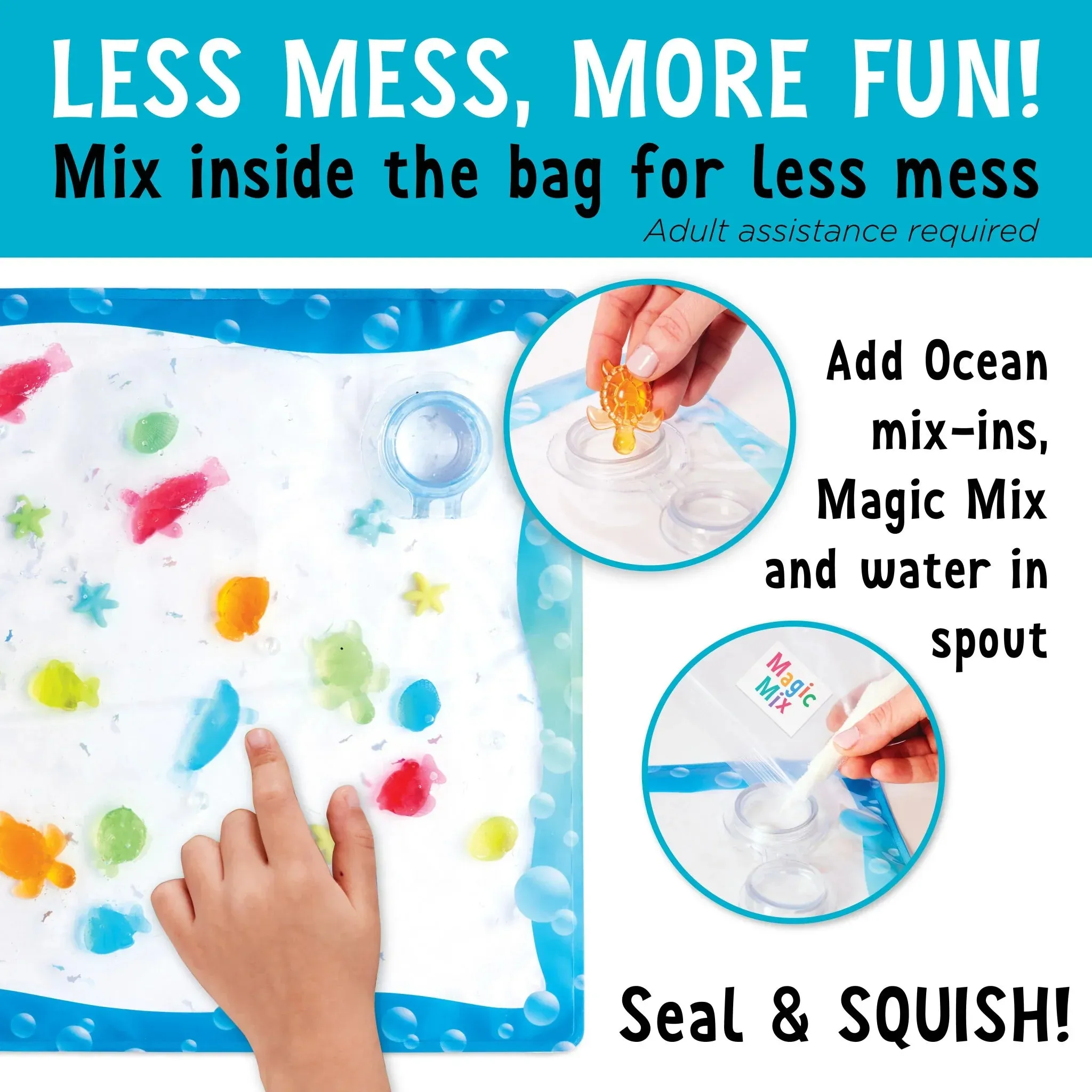 Creativity For Kids 6403 Sensory Squish Bag - Ocean Adventure Wise - Kids Toys