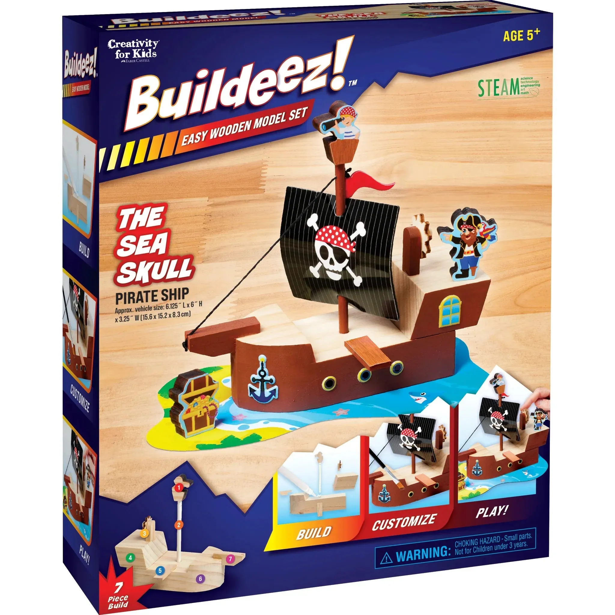 Creativity For Kids 6459 Buildeez Pirate Ship The Sea Skull Wise - Kids Toys