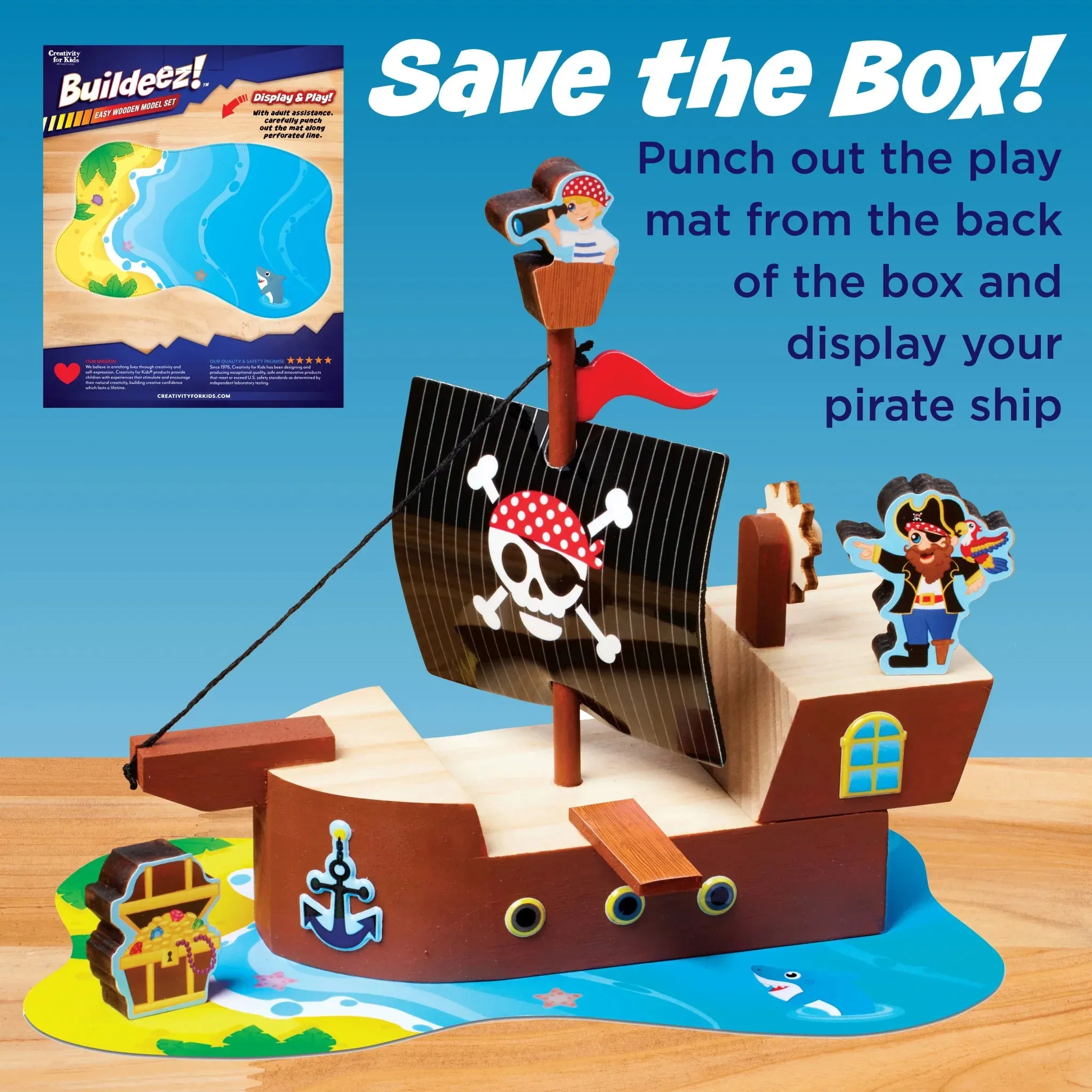 Creativity For Kids 6459 Buildeez Pirate Ship The Sea Skull Wise - Kids Toys