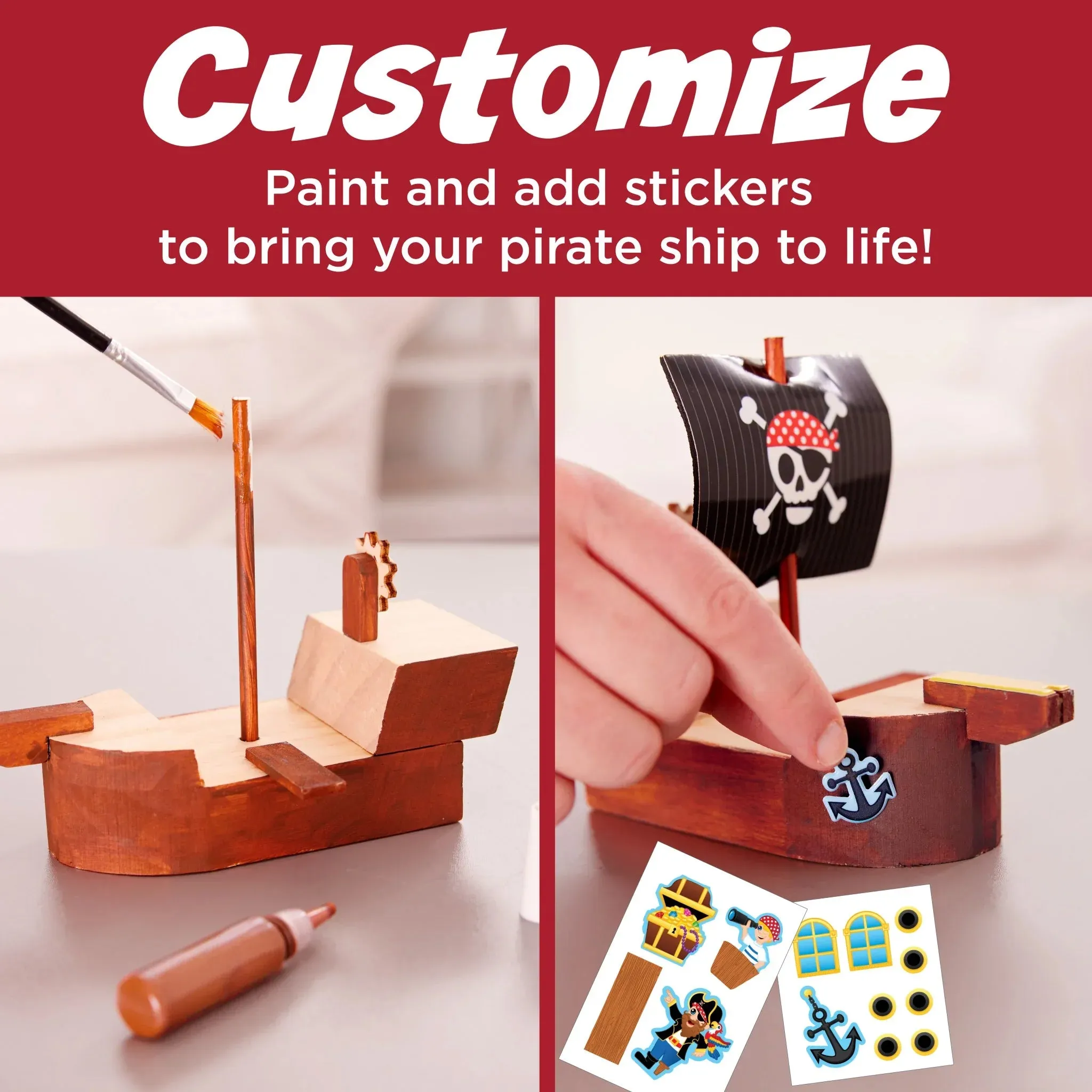 Creativity For Kids 6459 Buildeez Pirate Ship The Sea Skull Wise - Kids Toys